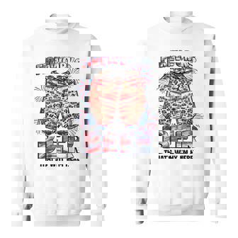 Thats Why Im Here Fireworks & Beer American Flag July 4Th Sweatshirt | Seseable CA