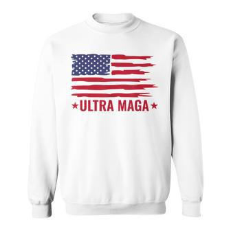 Ultra Maga Shirt Vintage Grunge American Flag Ultra Maga Sweatshirt - Monsterry CA