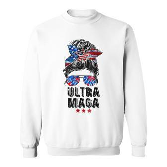 Ultra Mega Messy Bun 2022 Proud Ultra-Maga We The People Sweatshirt | Mazezy