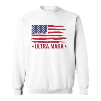 Ultra Mega Patriotic Trump Republicans American Flag Sweatshirt | Mazezy