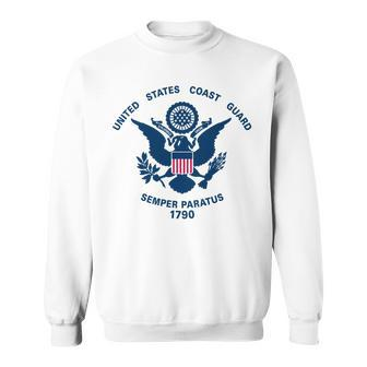 United States Coast Guard Uscg Logo Police Veteran Patriotic Sweatshirt - Seseable