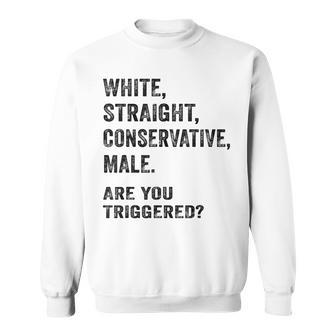 White Straight Conservative Male Funny Conservative Sweatshirt - Thegiftio UK