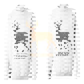 Wisconsin Whitetail Buck Deer Hunting Sweatshirt - Thegiftio