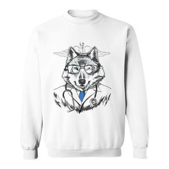 Wolf Doctor Vet Veterinarian Animal Lover Sweatshirt | Mazezy