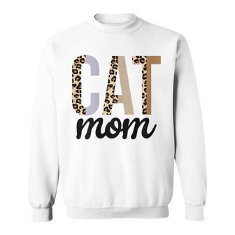 Womens Cat Mom Gifts Design Funny Cat Mom Modern Mother Mommy Sweatshirt - Thegiftio UK
