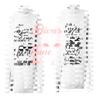 Womens Divas Are Born On June 30Th Cancer Girl Astrology June Queen V Neck Sweatshirt | Mazezy