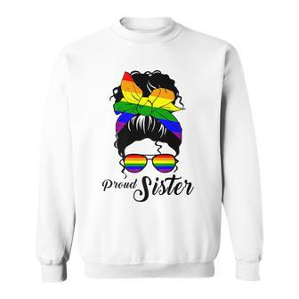 Womens Proud Sister -Day Gay Pride Lgbt-Q Sister Sweatshirt - Thegiftio UK