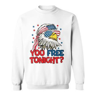 You Free Tonight Bald Eagle Mullet American Flag 4Th Of July V2 Sweatshirt | Mazezy DE