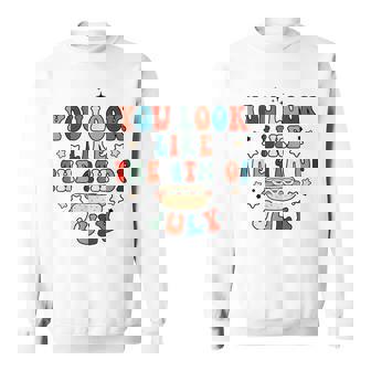 You Look Like The 4Th Of July Hot Dog Funny Independence Day Sweatshirt - Seseable