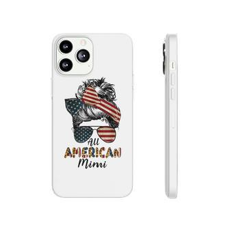All American Mimi Messy Bun Matching Family 4Th Of July Mom Phonecase iPhone - Seseable