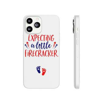 Expecting A Little Firecracker New Mom 4Th Of July Pregnancy Phonecase iPhone - Seseable