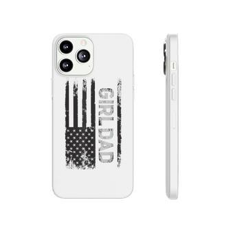 Girl Dad Typo With Grunge Effect With Us Flag Phonecase iPhone - Seseable