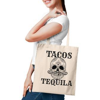 Cinco De Mayo Tacos & Tequila Sugar Skull Tote Bag | Mazezy