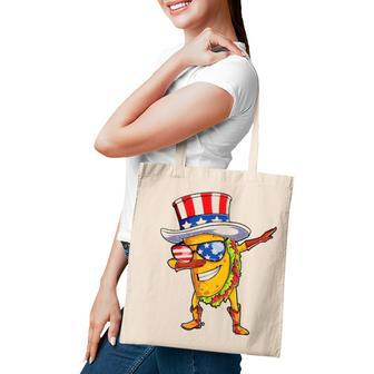 Dabbing Uncle Sam Taco 4Th Of July Kids Boys Girls Tote Bag | Mazezy