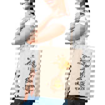 Giraffe Eating Ramen Kawaii Giraffe Japanese Noodle Tote Bag | Mazezy