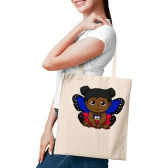 Haiti Haitian Love Flag Princess Girl Kid Wings Butterfly Tote Bag | Mazezy
