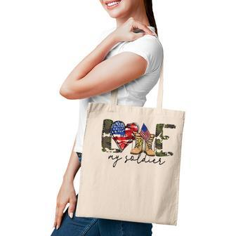 I Love My Soldier Military Military Army Wife Tote Bag