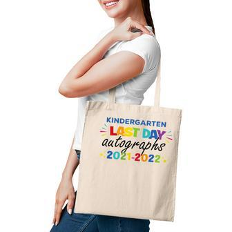 Last Day Autographs For Kindergarten Kids And Teachers 2022 Kindergarten Tote Bag | Mazezy DE