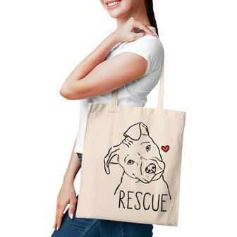 Rescue Dog Pitbull Rescue Mom Adopt Dont Shop Pittie Raglan Baseball Tee Tote Bag