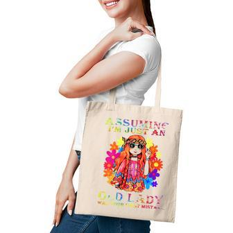 Womens Assuming Im Just An Old Lady Hippie Tote Bag | Mazezy