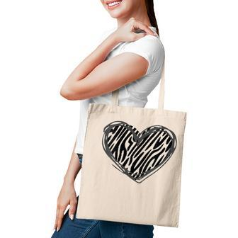 Womens Heart Zebra Print - I Love Zebra Tote Bag | Mazezy