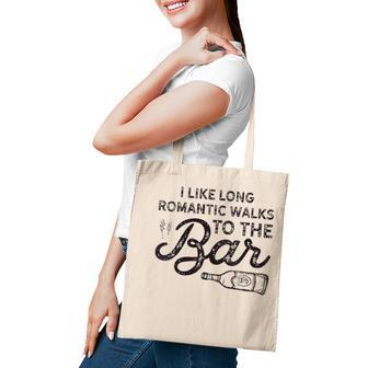 Womens I Like Long Romantic Walks To The Bar Funny Drinking Tote Bag | Mazezy