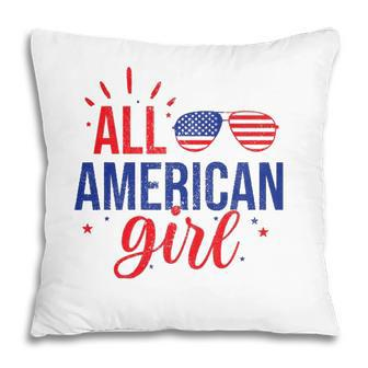 All American Girl 4Th Of July Girls Kids Sunglasses Family Pillow
