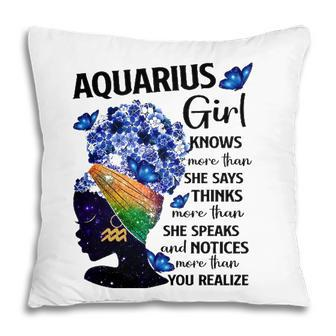 Aquarius Queen Sweet As Candy Birthday Gift For Black Women Pillow | Mazezy