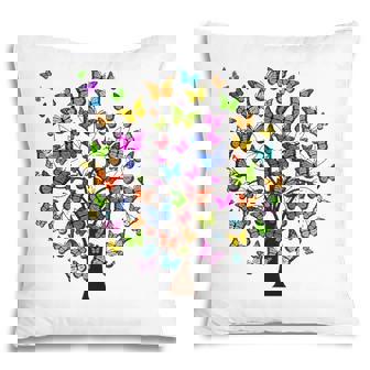 Butterflies On Tree For Butterfly Lovers Pillow | Mazezy