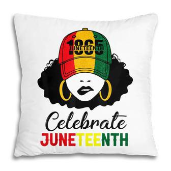Celebrate Junenth 1865 Black Girl Magic Melanin Women  Pillow