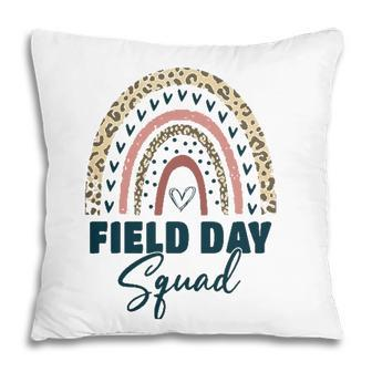 Cute Rainbow Field Squad Last Day Of School Field Leopard Pillow