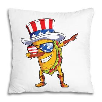Dabbing Uncle Sam Taco 4Th Of July Kids Boys Girls Pillow | Mazezy