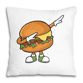 Funny Hamburger Art Men Women Cheeseburger Meat Eater Pillow | Mazezy DE