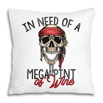 In Need Of A Mega Pint Of Wine Pillow - Monsterry UK