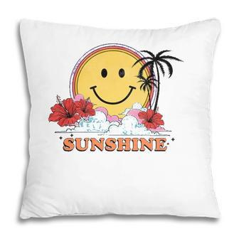 Live In The Sunshine Womens Summer Sunshine Happy Sun Smile Pillow | Mazezy