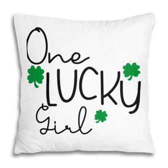 One Lucky Girl Funny St Patrick Day Pillow | Favorety