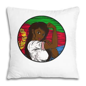 Patriotic Eritrean Flag Eritrea Proud Eritrean Girl Pillow | Mazezy