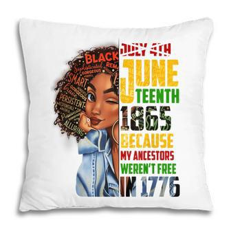 Remembering My Ancestors Junenth Black Freedom 1865 Gift Pillow | Mazezy AU