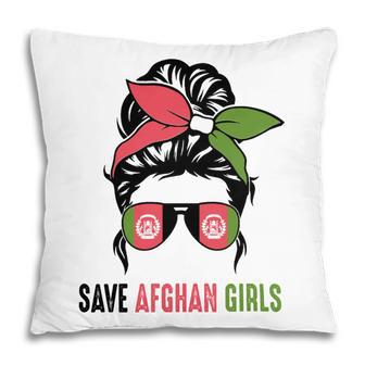 Save Afghan Girls Pillow - Monsterry
