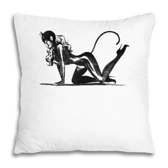 Sexy Catsuit Latex Black Cat Costume Cosplay Pin Up Girl Pillow | Mazezy