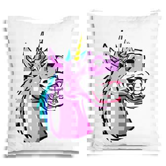 Unicorn With Braces For Girls Funny Orthodontist Dentist Pillow | Mazezy