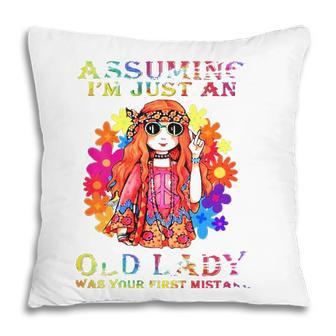 Womens Assuming Im Just An Old Lady Hippie   Pillow