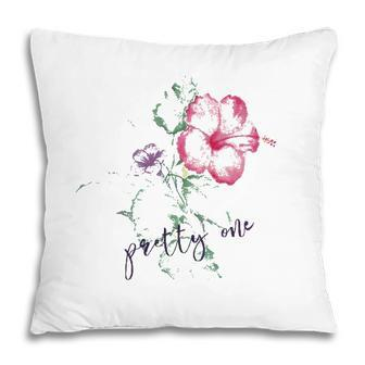 Womens Spring Floral Pretty One Tropical Summer Hawaiian Hibiscus T Pillow | Mazezy