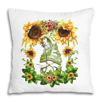 Yellow Spring Flower Pattern For Women Cute Dandelion Gnome Pillow | Mazezy