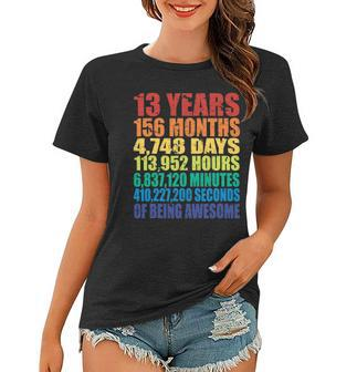 13Th Birthday For Boys & Girls 13 Years Of Being Awesome Women T-shirt | Mazezy