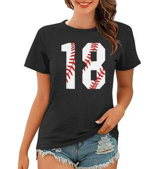 18 Baseball Mom Baseball Player Number 18 Sport Lover Women T-shirt - Thegiftio UK