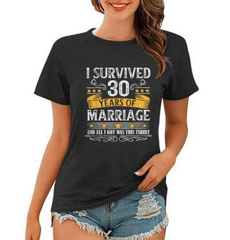 30Th Wedding Anniversary Couples Husband Wife 30 Years V2 Women T-shirt - Monsterry CA