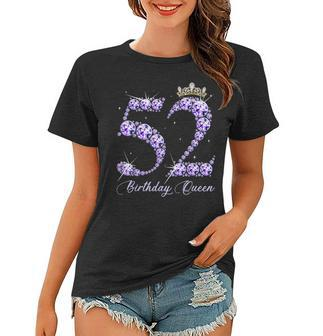 52 Year Old Its My 52Nd Birthday Queen Diamond Heels Crown Women T-shirt - Seseable
