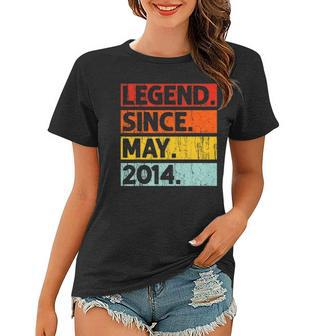 8Th Birthday Gifts Legend Since May 2014 8 Years Old Women T-shirt | Mazezy