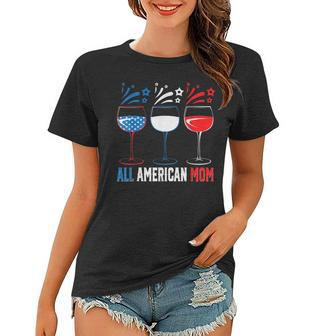 All American Mom 4Th Of July Pride Patriot Flag Mother V2 Women T-shirt - Seseable